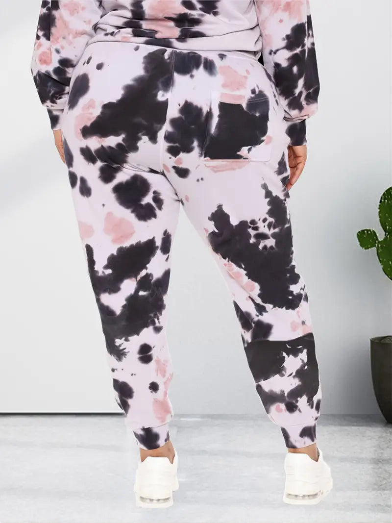 Tie Dye Sweatshirt & Sweatpants Two Pieces Set