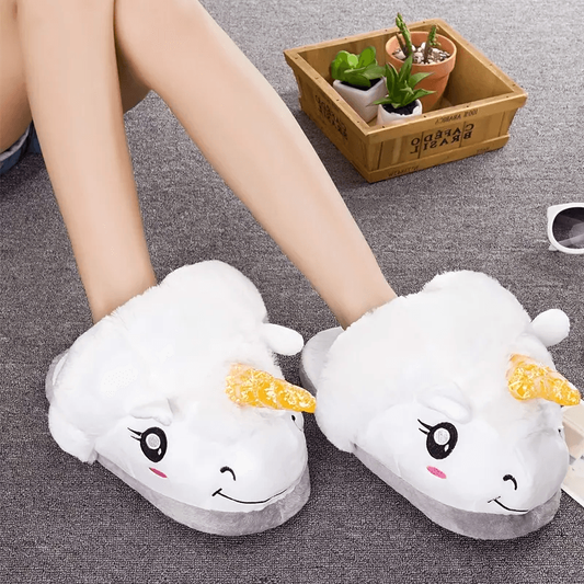 Funny Slip On Round Toe Fuzzy Non-slip Slippers