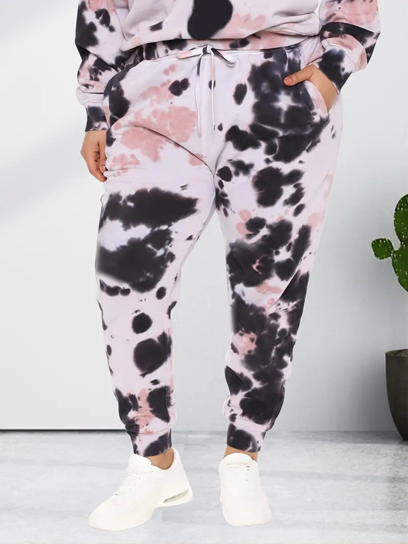 Tie Dye Sweatshirt & Sweatpants Two Pieces Set