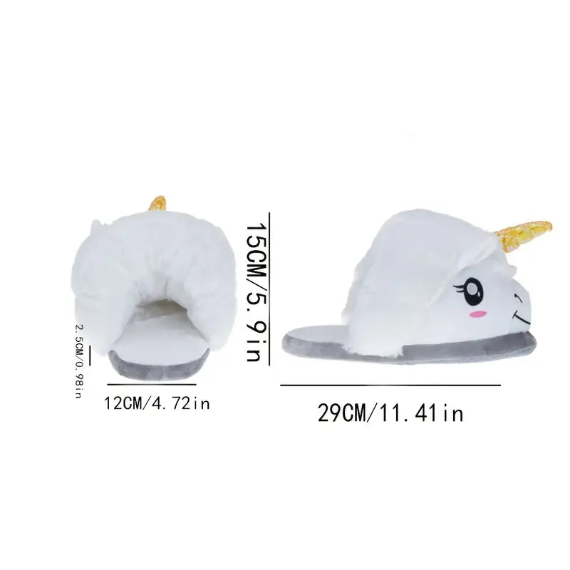 Funny Slip On Round Toe Fuzzy Non-slip Slippers