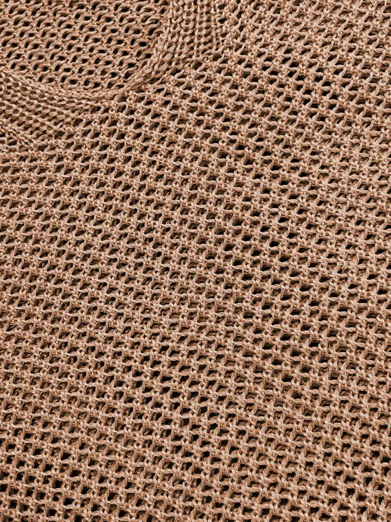 Plus Size Hollow Out Long Sleeve Casual Sweater