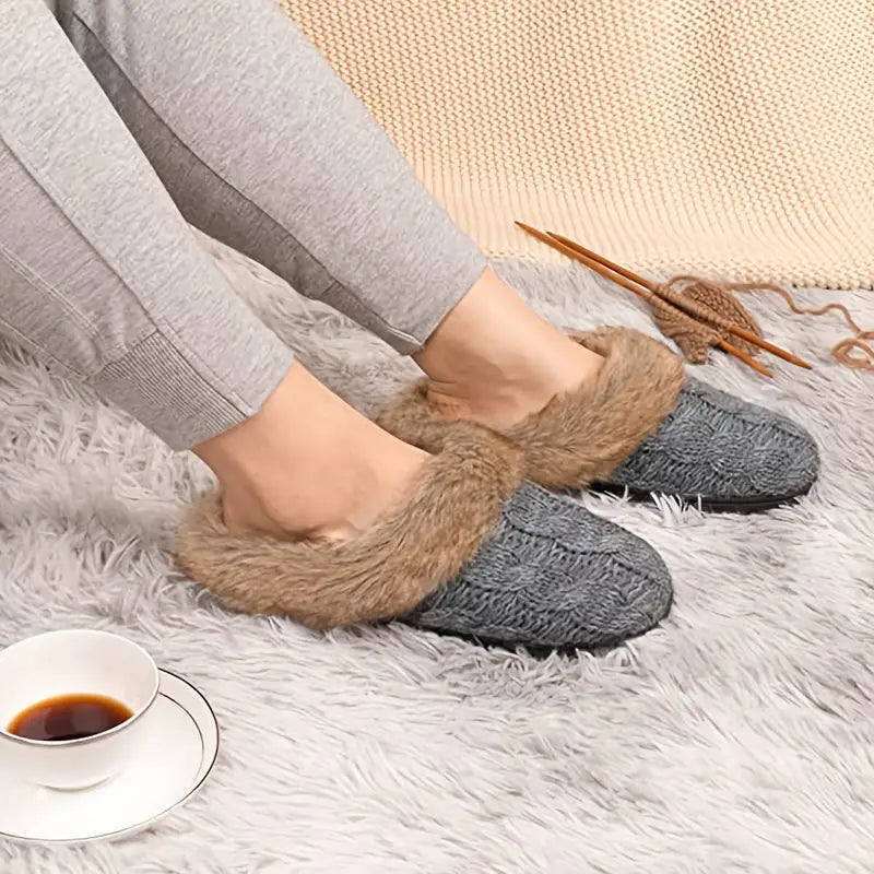 Knit Slip-on Slippers Shoes