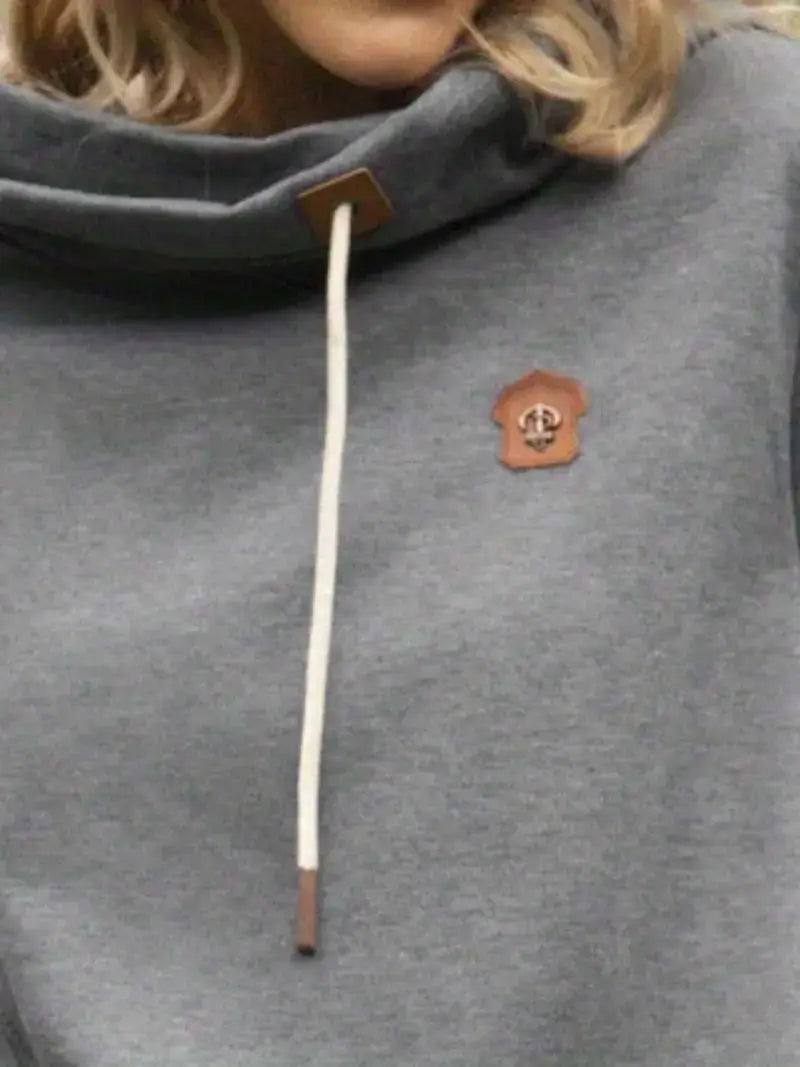 Plus Size Casual Sweatshirt, Women's Plus Solid Zipper Front