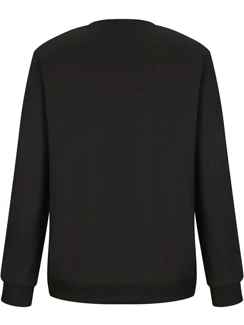 Plus Size Casual Sweatshirt, Women's Plus Arrow & Art Letter