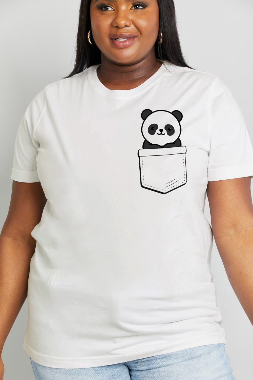 Simply Love Full Size Panda Graphic Cotton Tee