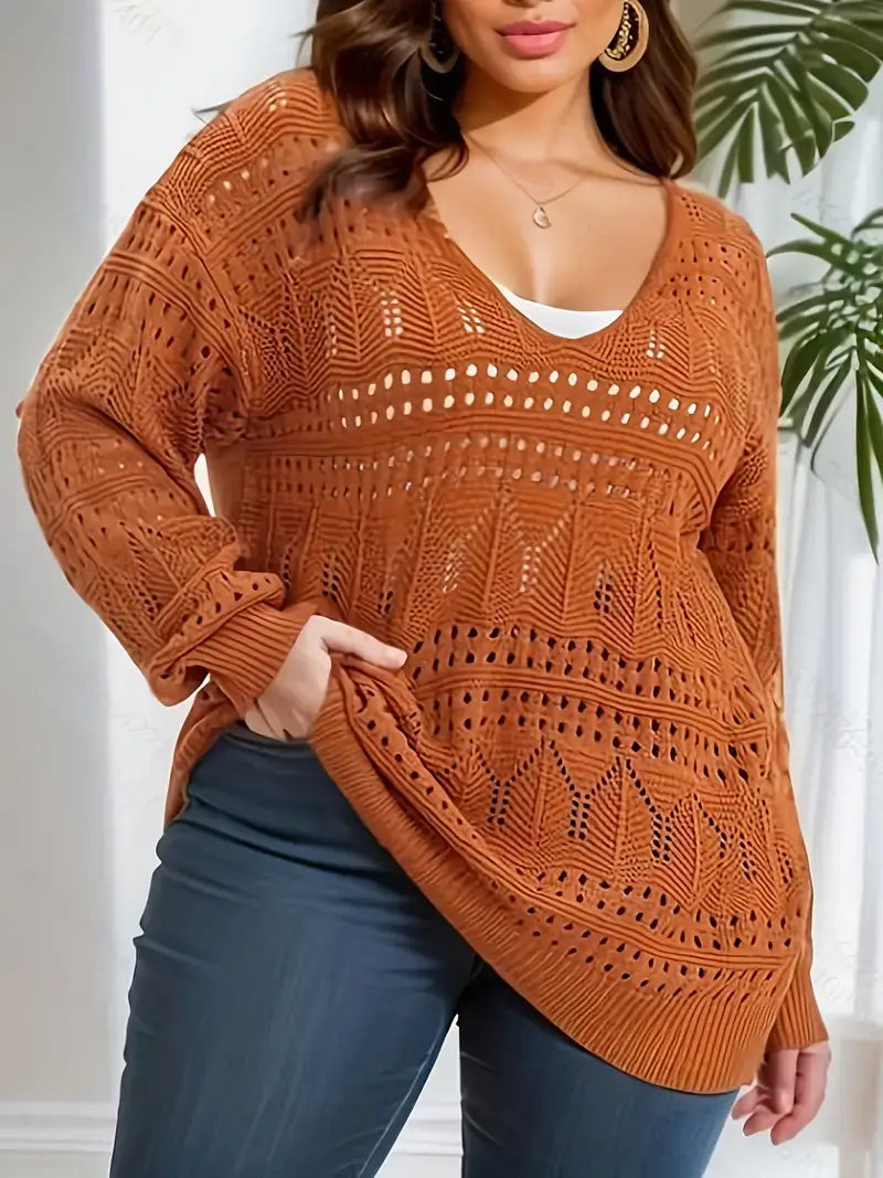 Flaunt Your Curves in This Stylish Plus Size Sheer Pullover